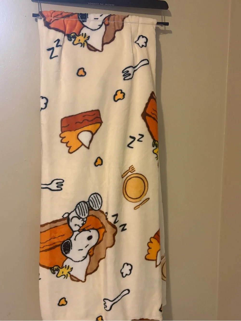 Peanuts Snoopy Pumpkin Pie Thanksgiving Soft Plush Throw Blanket NWT 50x70